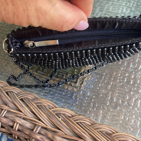 Metal Beaded Black Mini Crossbody Bag - Picture 5 of 5